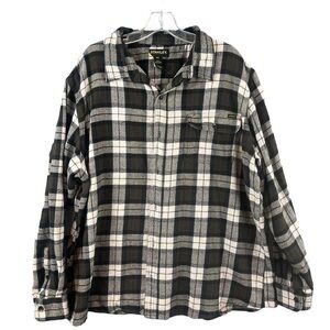 STANLEY Mens Long Sleeve Soft Flannel Button Down Shirt 2XLT Tall